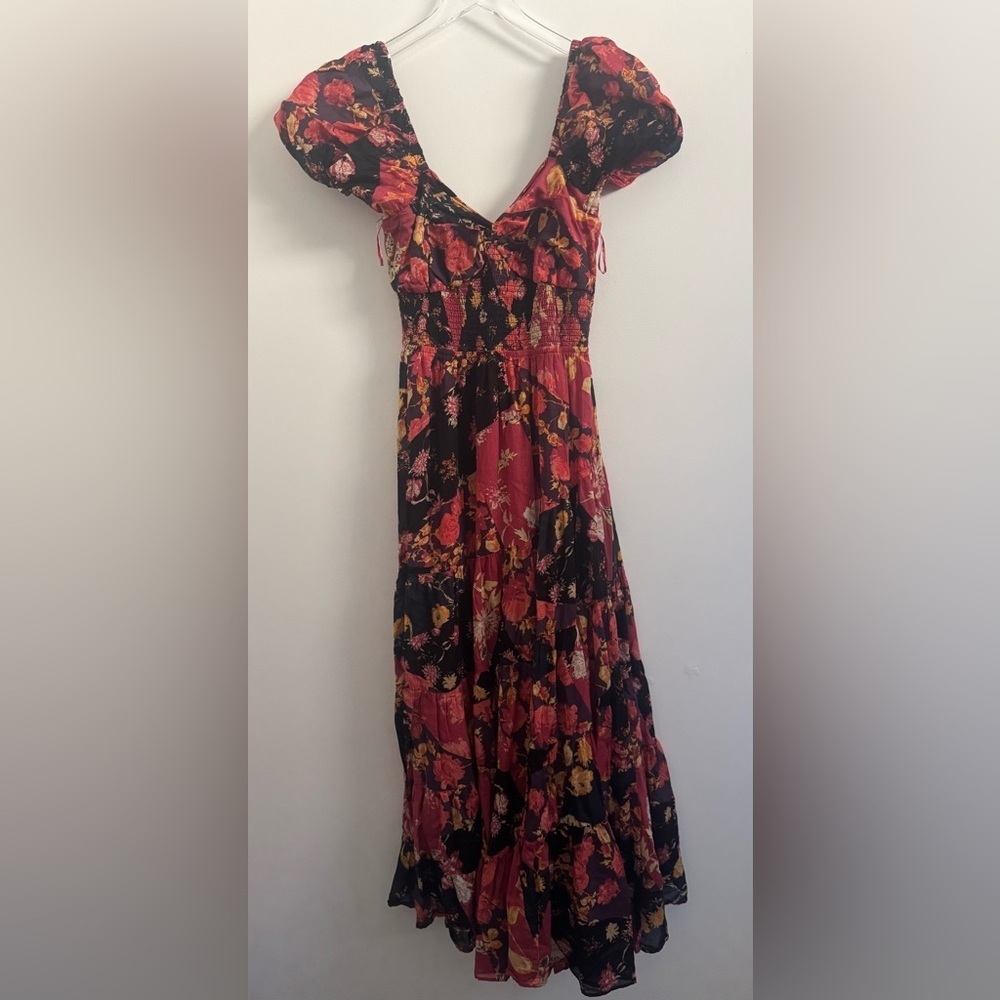 NEW Free People sundrenched short sleeve maxi dress Large B224 - Picture 5 of 7